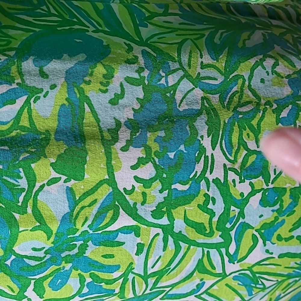 LG Lilly Pulitzer Dress Pima Cotton Parrot Palmetto Green - Picture 11 of 12